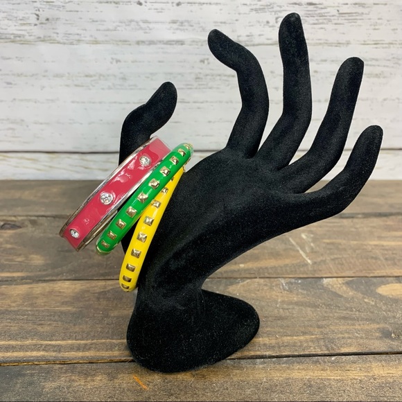 CHARMING CHARLIE Set of 3 Enamel Bangle Bracelets - Picture 2 of 9